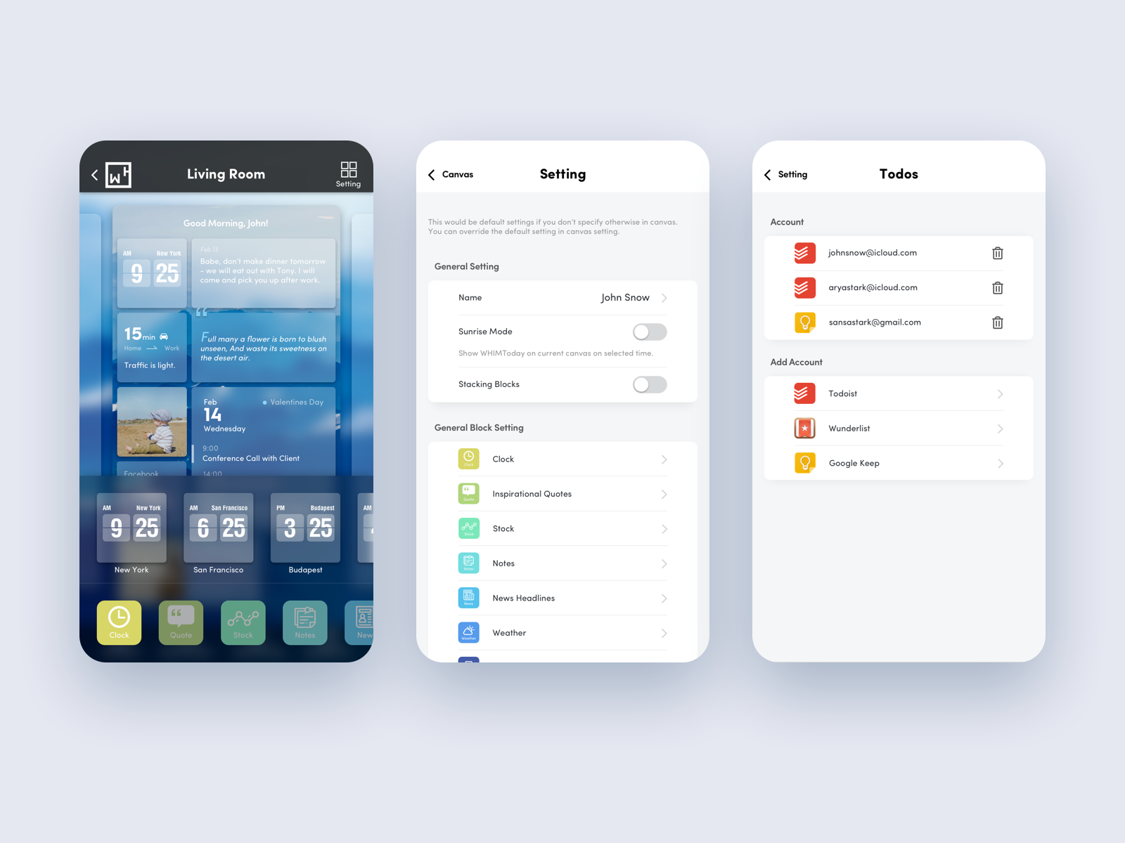 Modular, resizable widgets for any information