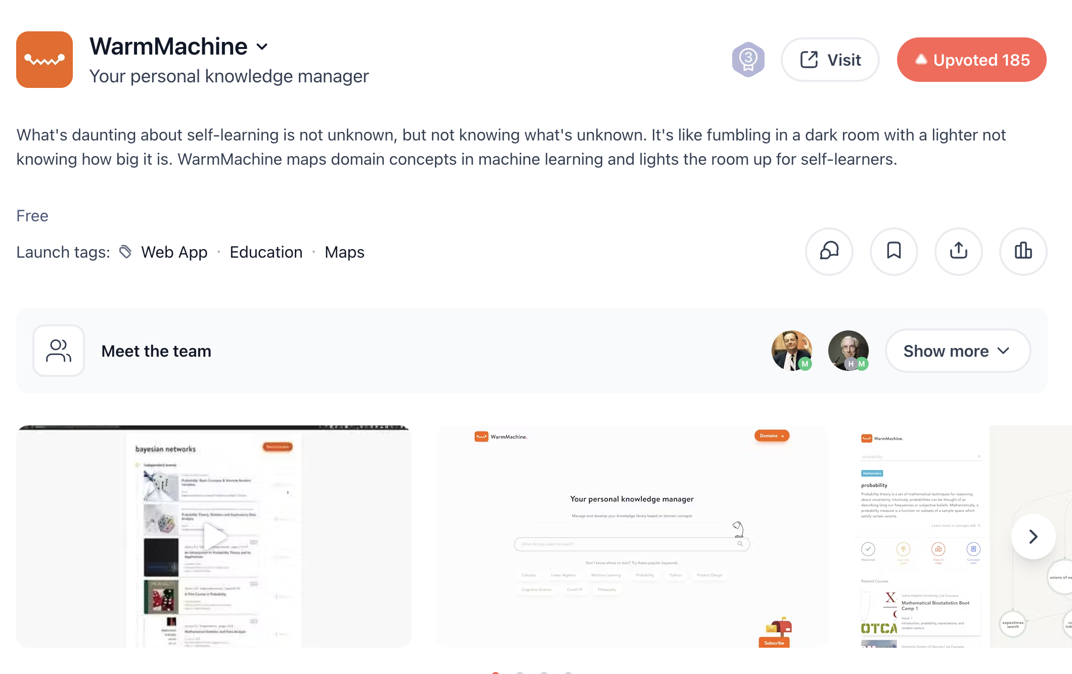 WarmMachine's launch was #3 Product of the Day on Product Hunt